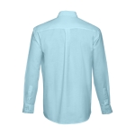 Herenoverhemd met logo van katoen en polyester Oxford 130 g/m2 THC Tokyo kleur lichtblauw tweede weergave