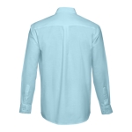 Herenoverhemd met logo van katoen en polyester Oxford 130 g/m2 THC Tokyo kleur lichtblauw