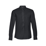 Heren slim fit overhemden bedrukken 115 g/m2 THC Paris kleur zwart eerste weergave