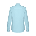 Dames overhemd van katoen en polyester 130 g/m2 THC Tokyo kleur lichtblauw tweede weergave