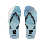 Strandslippers personaliseren eigen design maat 40-43 Beach Sublim weergave met bedrukking