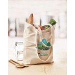 Boodschappentas met logo Ecobag kleur beige sfeervolle hoofdweergave