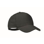 Baseball cap bedrukken met 5 panelen Eco Soft kleur zwart