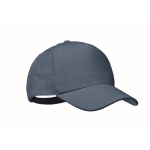 Baseball cap bedrukken met 5 panelen Eco Soft kleur blauw