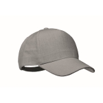 Baseball cap bedrukken met 5 panelen Eco Soft kleur grijs