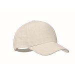 Baseball cap bedrukken met 5 panelen Eco Soft kleur beige