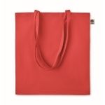 Goedkope biologisch katoenen tas in kleur 140 g/m2 Organic Colours kleur rood