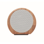 Promotionele cilindervormige draadloze bamboe speaker Escandi kleur hout vijfde weergave