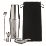 Stalen cocktailset met shaker van 750 ml Sommelier kleur glanzend zilver tweede weergave