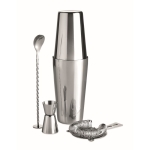 Stalen cocktailset met shaker van 750 ml Sommelier kleur glanzend zilver tweede weergave