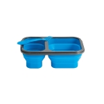 Luchtdichte siliconen lunchbox 2 compartimenten 480 en 760ml Division kleur blauw vijfde weergave