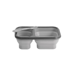 Luchtdichte siliconen lunchbox 2 compartimenten 480 en 760ml Division kleur grijs vijfde weergave