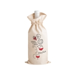 Goedkope katoenen tas met logo en met trekkoord 180 g/m2 Wine kleur naturel afbeelding met logo