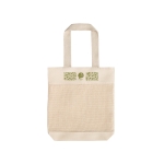 Katoenen tas met gaas en handvatten 65 cm 180 g/m2 Market Cotton kleur naturel afbeelding met logo 2