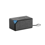 Draagbare bluetooth speaker met oplader Fancy kleur zwart afbeelding met logo