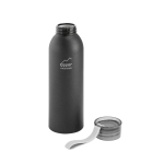 Anti-lek aluminium fles met siliconen handvat 660ml Alu Cool kleur zwart afbeelding met logo 4