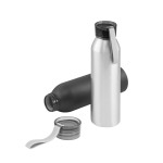 Anti-lek aluminium fles met siliconen handvat 660ml Alu Cool kleur zwart