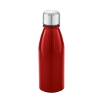 Metalen waterflessen met glanzende afwerking 500 ml City kleur rood