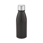 Metalen waterflessen met glanzende afwerking 500 ml City kleur titanium