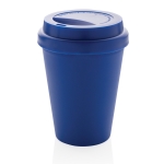 Dubbelwandig plastic koffiebeker 300ml Takeaway Daily kleur blauw