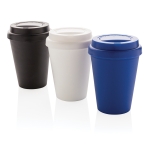 Dubbelwandig plastic koffiebeker 300ml Takeaway Daily kleur blauw weergave algemeen