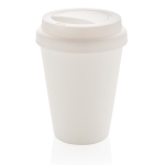 Dubbelwandig plastic koffiebeker 300ml Takeaway Daily kleur wit