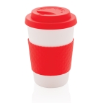 Magnetronbestendige plastic koffiebeker 270 ml Speciality Coffee kleur rood