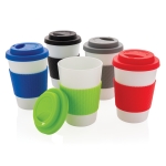 Magnetronbestendige plastic koffiebeker 270 ml Speciality Coffee kleur grijs weergave algemeen