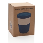 Duurzame PLA grote koffiebeker personaliseren 380ml Funny kleur blauw tweede weergave met doos