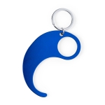 Aluminium afgeronde anti-contact sleutelhanger Curvy kleur blauw  negende weergave