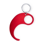 Aluminium afgeronde anti-contact sleutelhanger Curvy kleur rood  negende weergave