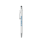 Pen met siliconen grip Duits blauwe inkt met logo Antibacterial Ice weergave met bedrukking