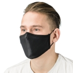 Mondmasker met logo Comfort kleur zwart vierde weergave