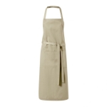 Lang keukenschort in diverse kleuren met opdruk 240g/m2 Masterchef kleur khaki