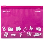 Plastic tasje bedrukken voor op reis Colors kleur fuchsia