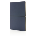 Modern notitieboek met logo flexibele PU-omslagen A5 Corp kleur marineblauw