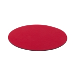 Antislip polyester muismat met logo Round Colors kleur rood  negende weergave