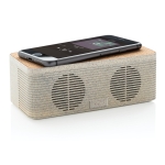 Luidspeaker van tarwestro en kurk met oplader Wheat Straw kleur beige tweede weergave