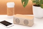 Luidspeaker van tarwestro en kurk met oplader Wheat Straw kleur beige sfeer weergave