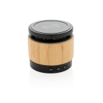 Draadloze bluetooth speaker met draadloze oplader kleur hout