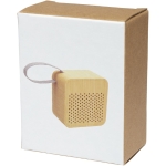 Vierkante bamboe houten speakers voor merchandising Bee kleur hout tweede weergave met doos