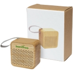 Vierkante bamboe houten speakers voor merchandising Bee kleur hout weergave tampondruk