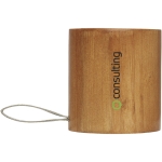 Bamboe bluetooth speaker in gerecylced doosje Tube kleur hout weergave tampondruk