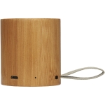 Bamboe bluetooth speaker in gerecylced doosje Tube kleur hout tweede weergave voorkant