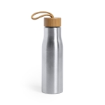 Drinkflessen bedrukken met bamboe stop 600ml Stylish kleur zilver  negende weergave