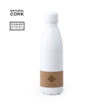 Metalen fles met te bedrukken kurken rand 750 ml Lifestyle Cork tweede weergave