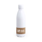 Metalen fles met te bedrukken kurken rand 750 ml Lifestyle Cork met jouw bedrukking