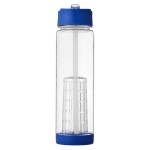 Tritan fles met rietje en fruitinfuser 740ml TuttiFrutti kleur blauw weergave voorkant