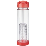 Tritan fles met rietje en fruitinfuser 740ml TuttiFrutti kleur rood tweede weergave achterkant