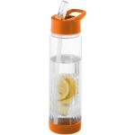 Tritan fles met rietje en fruitinfuser 740ml TuttiFrutti kleur oranje